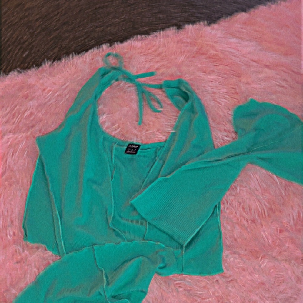 Aqua Halter Top